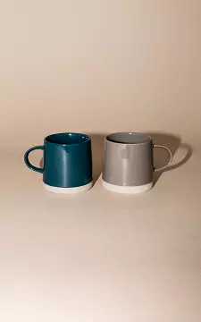 Ceramic 250 ML mug | petrol beige | Guts & Gusto