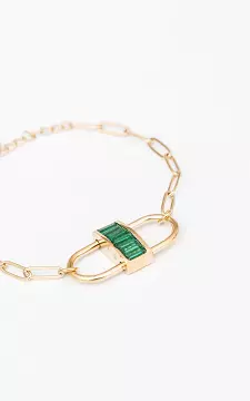 Adjustable chain bracelet | gold green | Guts & Gusto