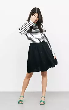 Skirt with gold-coated buttons | black | Guts & Gusto
