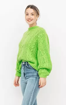 Chunky knit sweater | light green | Guts & Gusto