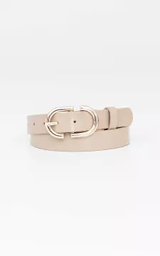 Basic leather belt | taupe gold | Guts & Gusto