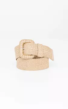 Stretchy belt with big clasp | beige | Guts & Gusto