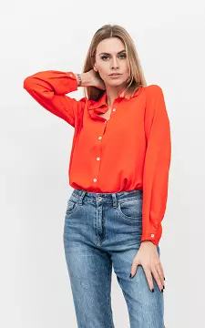 Basic blouse met knoopjes | Rood | Guts & Gusto