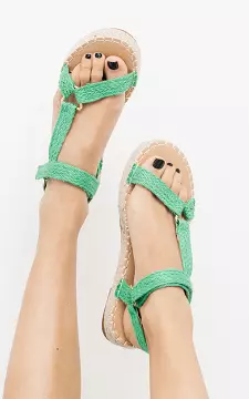 Sommerliche Sandalen mit Klettverschluss  | grün | Guts & Gusto