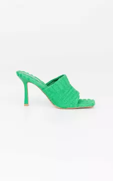Instap heels met vierkante neus | groen | Guts & Gusto