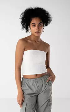 Basic bandeau top | wit | Guts & Gusto