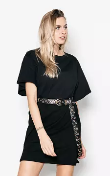 Basic jurk met ronde hals | zwart | Guts & Gusto