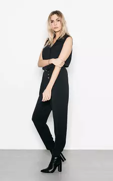 Jumpsuit with belt | black | Guts & Gusto