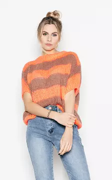 Short sleeve sweater | orange brown | Guts & Gusto