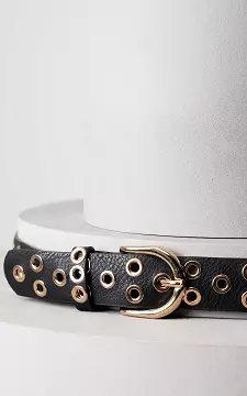 Belt with metal rings | Black Gold | Guts & Gusto