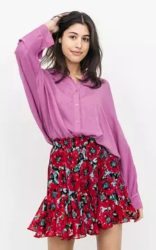 Oversized blouse met knoopjes | roze | Guts & Gusto