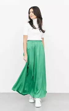 Satin-look maxi skirt | Green | Guts & Gusto