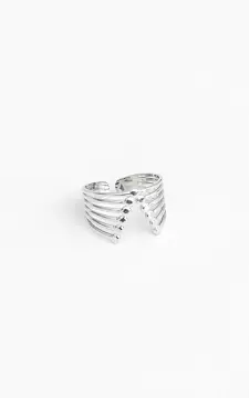 Verstelbare ring van stainless steel | Zilver | Guts & Gusto