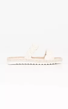 Flip-flops with braided sole | beige | Guts & Gusto