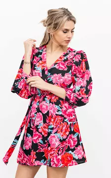 Floral print dress | black pink | Guts & Gusto