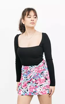 Floral print skirt | blue pink | Guts & Gusto