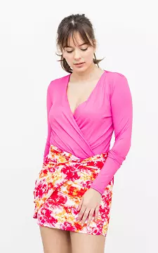Floral print skirt | pink orange | Guts & Gusto