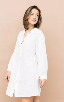 Dress with pearly buttons | white | Guts & Gusto