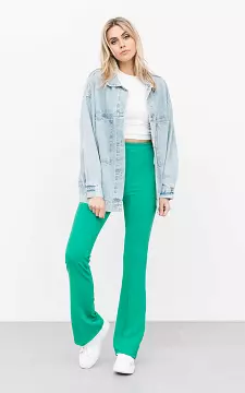 High-waist, flared trousers | light green | Guts & Gusto