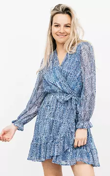Hübsches Kleid im Wickel-Look | Blau Weiß | Guts & Gusto