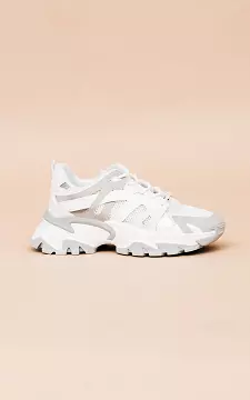 Sneakers with thick sole | white light grey | Guts & Gusto