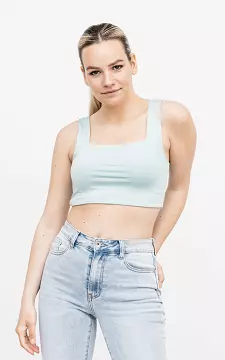 Crop top with squared neckline | Mint | Guts & Gusto