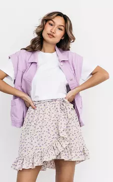 Floral print skirt | beige purple | Guts & Gusto