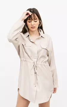Dress with two breast-pockets | beige | Guts & Gusto