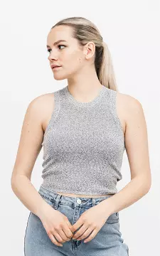 Crop top with round neck | grey | Guts & Gusto