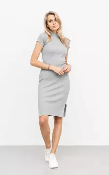 Midi dress with turtleneck | grey | Guts & Gusto