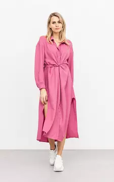 Dress with buttons and waist tie | pink | Guts & Gusto