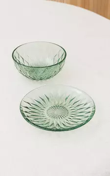 Glass patterned pie plate | Green | Guts & Gusto