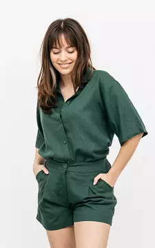 Cotton shorts with side-pockets | dark green | Guts & Gusto