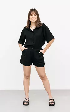 Cotton shorts with side-pockets | black | Guts & Gusto
