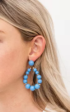 Stainless steel earrings | Light Blue Gold | Guts & Gusto
