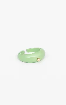 Coloured ring with stone | Green | Guts & Gusto