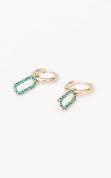 Stainless steel earrings with beads | gold green | Guts & Gusto