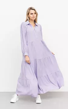 Maxi dress with buttons | lilac | Guts & Gusto