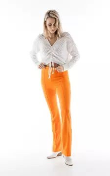 High-waist, flared trousers | Orange | Guts & Gusto