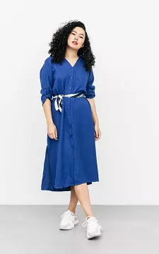 Dress with buttons and split | cobalt blue | Guts & Gusto