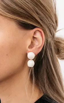 Stainless steel earrings | Cream Gold | Guts & Gusto