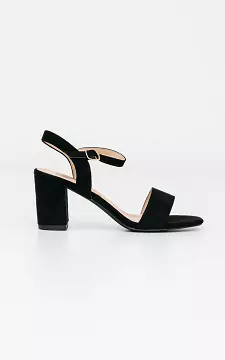 Suede look heels | Black | Guts & Gusto