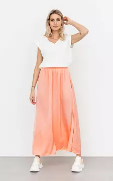 Satin-look maxi skirt | Orange | Guts & Gusto