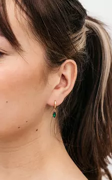 Ohrringe mit Steinchen | Gold Grün | Guts & Gusto