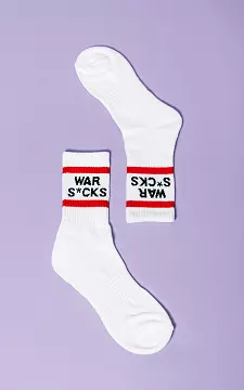 Cotton “War Socks” | White Red | Guts & Gusto