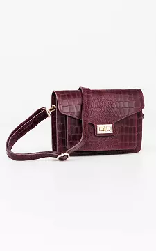 Leather bag with gold-coated details | bordeaux | Guts & Gusto
