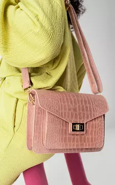 Leather bag with gold-coated details | mauve pink | Guts & Gusto