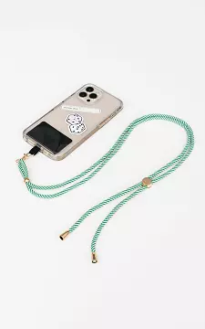 Telephone cord with gold-coated details | green white | Guts & Gusto