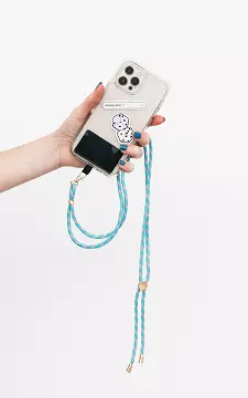 Telephone cord with gold-coated details | Light Blue Light Pink | Guts & Gusto