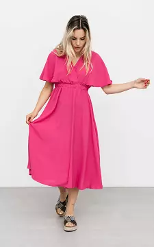 Maxi dress with v-neck | Pink | Guts & Gusto